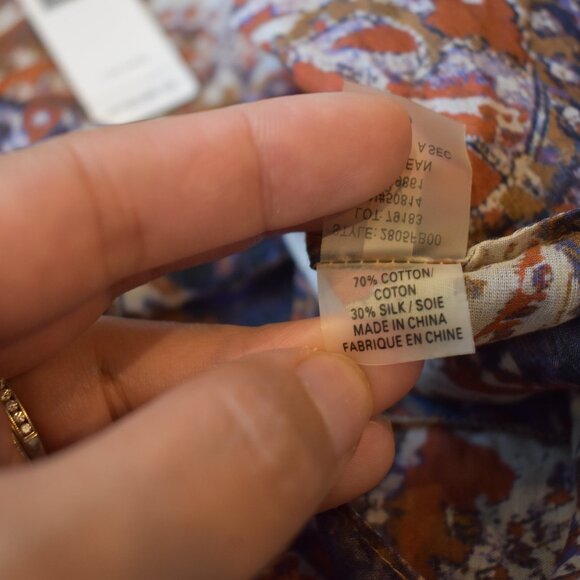 Elie Tahari Multi Color Paisley Long Sleeve Top - Picture 5 of 10